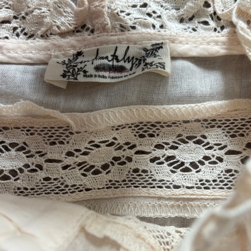 Free People Intimately Bali Sail Away Romper-Pearled Ivory Combo, S, NWOT - Picture 5 of 7